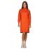 Φόρεμα με χαλαρό γιακά από κασμίρ- Πορτοκαλί 10268
