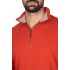 Αντρικό πουλόβερ μάλλινο με γιακά και φερμουάρ -  Πορτοκαλί 3795A