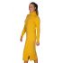 Φόρεμα με χαλαρό γιακά από κασμίρ- κίτρινο 10483