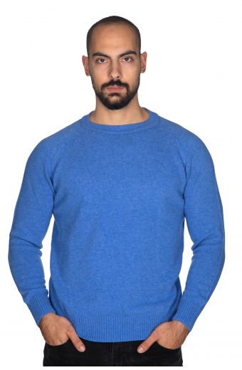 Μπλούζα αντρική μάλλινη - μπλε 10920