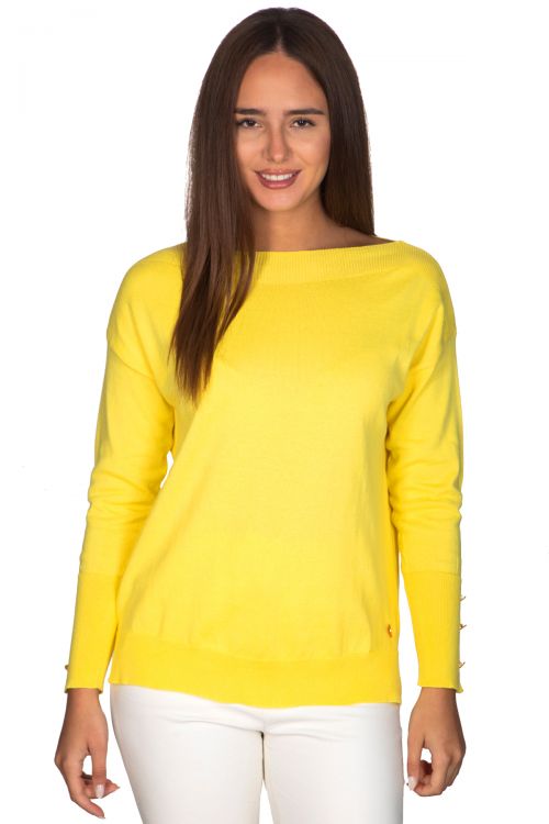 Μπλούζα με χαμόγελο, από 100% οργανικό βαμβάκι - Κίτρινο 12005