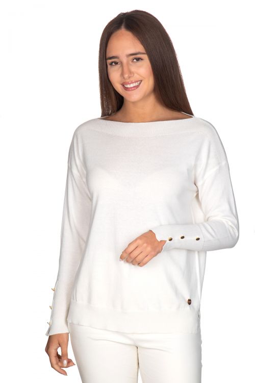 Μπλούζα με χαμόγελο, από 100% οργανικό βαμβάκι - off white 12030