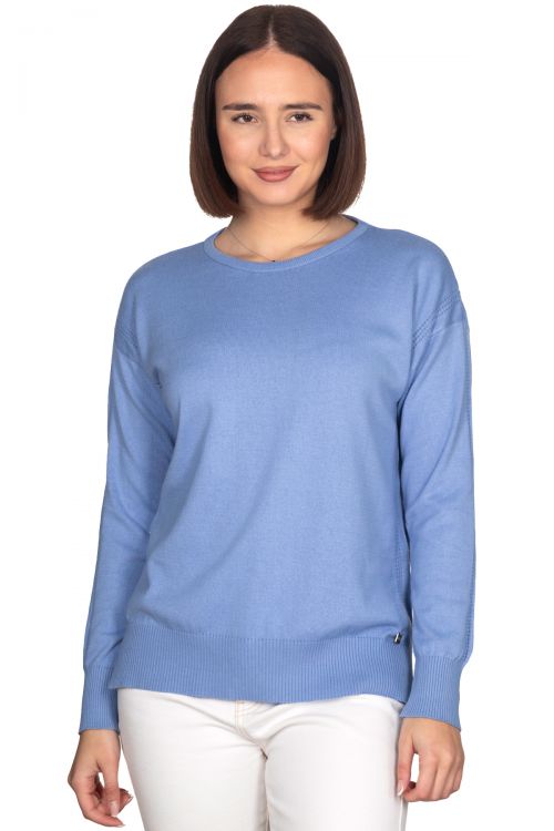Βαμβακερή μπλούζα  με οργανικό βαμβάκι - Σιέλ 12948