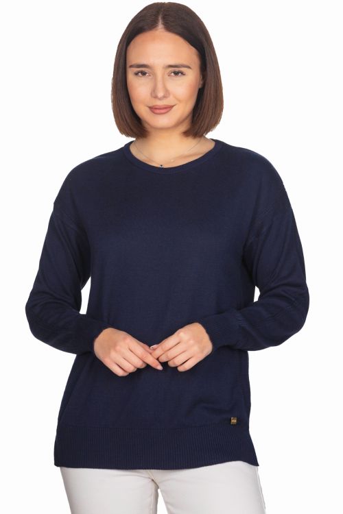 Βαμβακερή μπλούζα  με οργανικό βαμβάκι - Μπλε 12943
