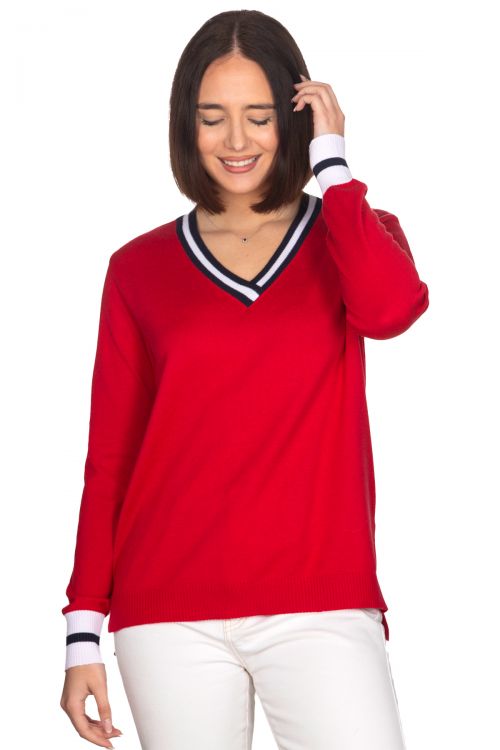 Βαμβακερή μπλούζα  VE  με οργανικό βαμβάκι - Κόκκινο 12969