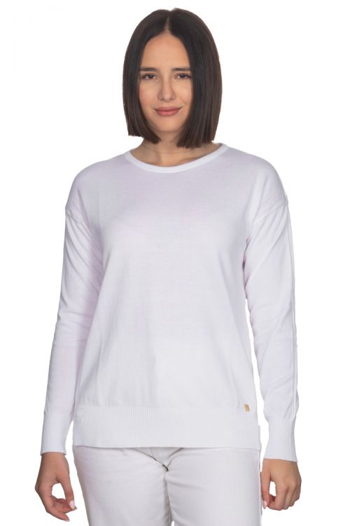 Βαμβακερή μπλούζα  με οργανικό βαμβάκι -Λευκό 13000