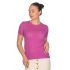 Βαμβακερή μπλούζα κοντομάνικη με οργανικό βαμβάκι - Ροζ σκούρο 13071