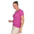 Βαμβακερή μπλούζα κοντομάνικη με οργανικό βαμβάκι - Ροζ σκούρο 13071