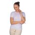 Βαμβακερή μπλούζα κοντομάνικη με οργανικό βαμβάκι - Λευκό 13079