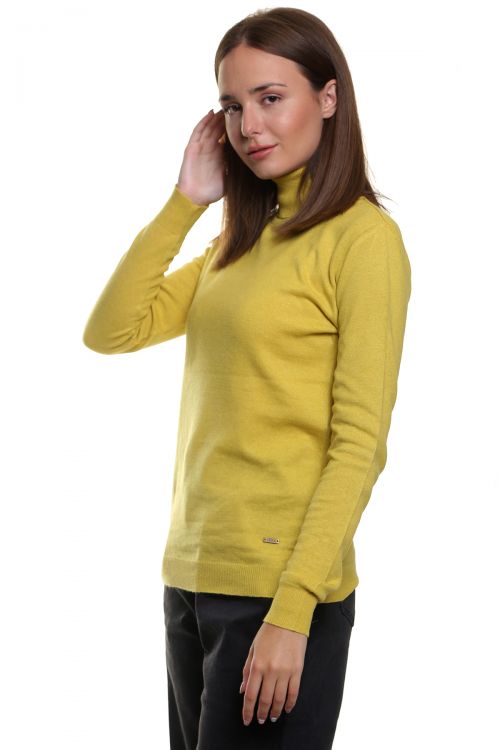 Μπλούζα ζιβάγκο με κασμίρ- Κίτρινο 61060